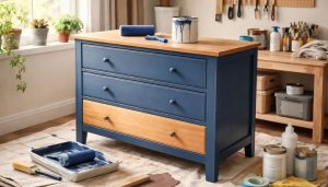 peinture sur meuble bois