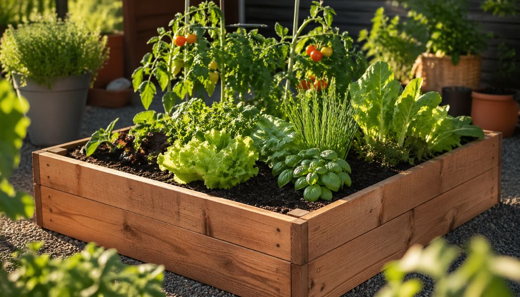Potager en bac en bois