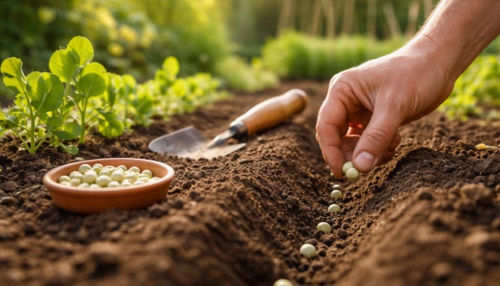 semer des petits pois