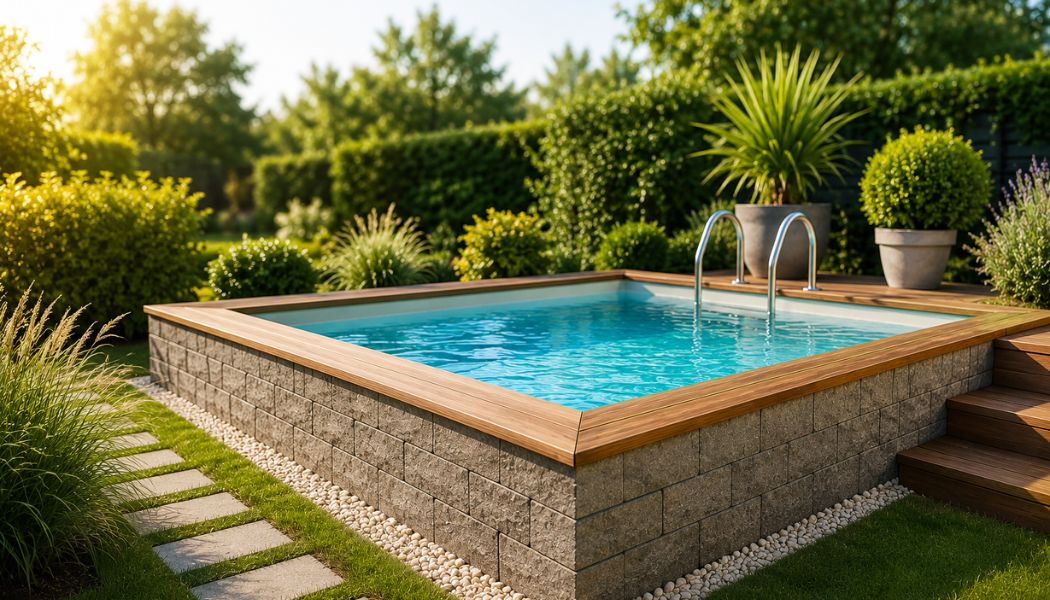 piscine semi-enterrée